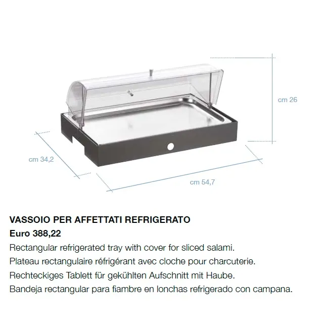 Pinti Caleido Refrigerated Cold Cuts Tray art.F1800950